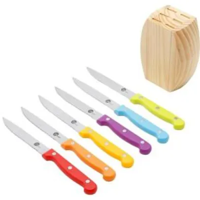 Jogo de 6 facas para churrasco - BON GOURMET | R$38