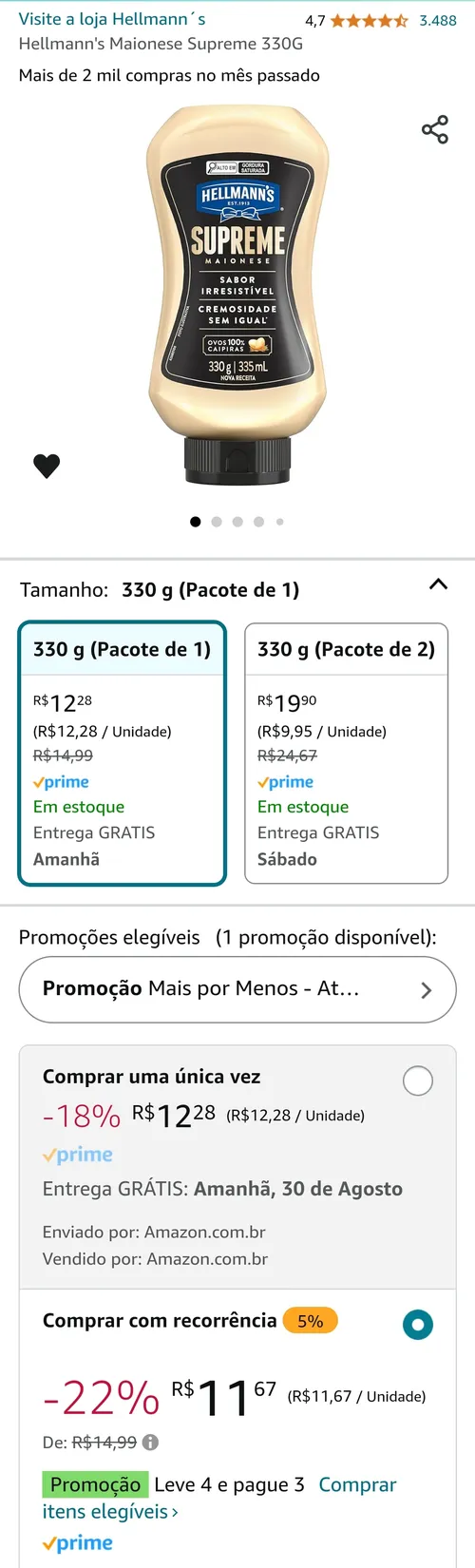 Imagem na descrição da promoção