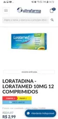 Loratadina - Loratamed 10mg 12 comprimidos | R$ 3