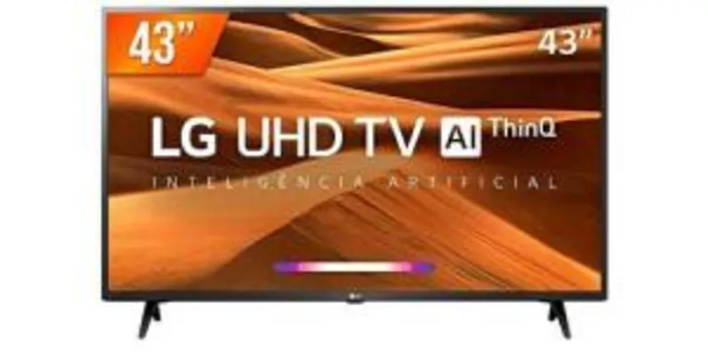 Smart TV TV LED 43" LG ThinQ AI Full HD 3LM631C0SB, 3 HDMI, 2 USB, Wi-Fi, Conversor Digital