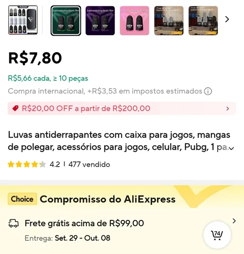 Imagem na descrição da promoção