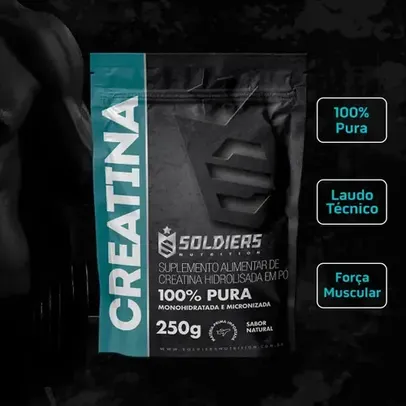 Creatina Monohidratada 250g - 100% Pura Importada - Soldiers Nutrition