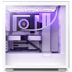 Gabinete Gamer NZXT H7 Elite Mid Tower, Vidro Temperado, White, ATX, Sem Fonte, 4 Fans, CM-H71EW-01