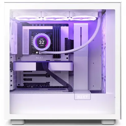 Gabinete Gamer NZXT H7 Elite Mid Tower, Vidro Temperado, White, ATX, Sem Fonte, 4 Fans, CM-H71EW-01