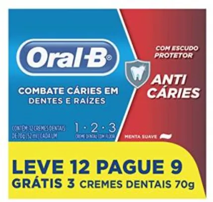 Creme Dental Oral-B 123 70g leve 12 Pague 9 | R$2