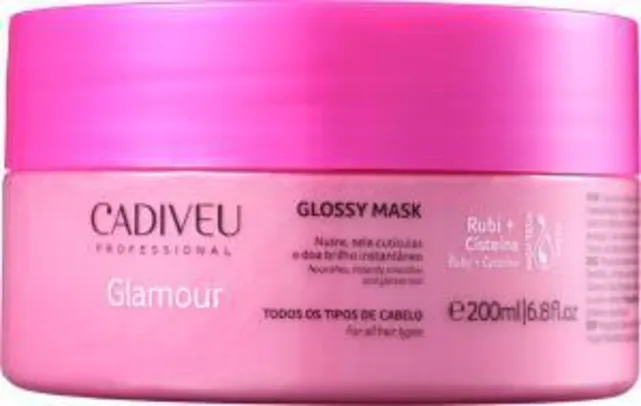 Máscara de Nutrição Cadiveu Professional Glamour Glossy 200ml | R$ 35