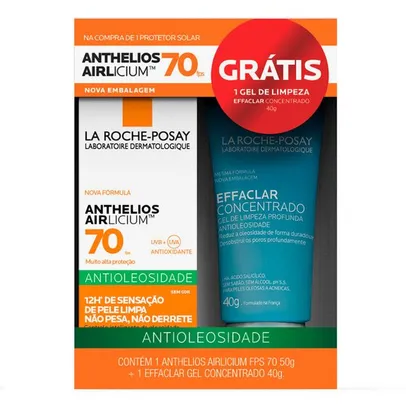 Protetor Solar La Roche-Posay Anthelios Airlicium FPS70 50g + Effaclar Gel Concentrado 40g