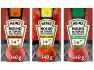 Kit 3 Unid - Molhos de Tomate Heinz 340g 