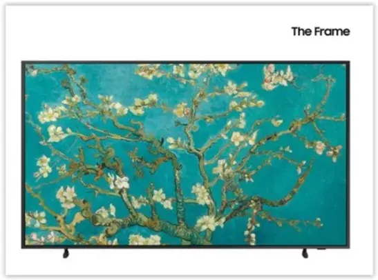 Smart TV Samsung The Frame QLED 4K 55'' Polegadas 55LS03B com Design Slim, Conexão Única e Wi-Fi