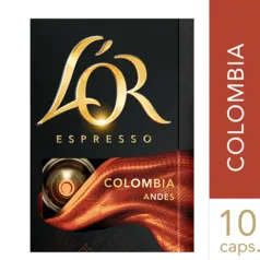 [Leve 4 Pague 2 R$ 50,00] Café em Cápsula Torrado e Moído Espresso Colômbia L'or Origins Collection Caixa 52g 10 Unidades