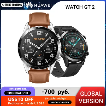 Smartwatch HUAWEI GT 2, Tela 1.39'' AMOLED, 14 Dias de Bateria, GPS