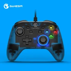 [Moedas] Controle Gamesir T4W com fio - Vibração, iluminação, layout Xbox - Para Computador