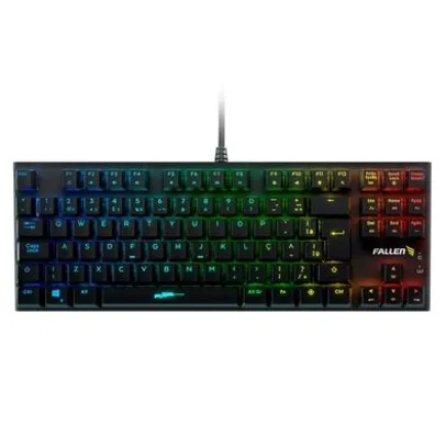 Teclado Gamer Mecânico Fallen Falcãozinho, RGB, Switch Black | R$280