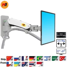 [Compre 3 por R$120/Cada] Suporte North Bayou Nb F120 De Parede Tv/Monitor De 17 A 27"