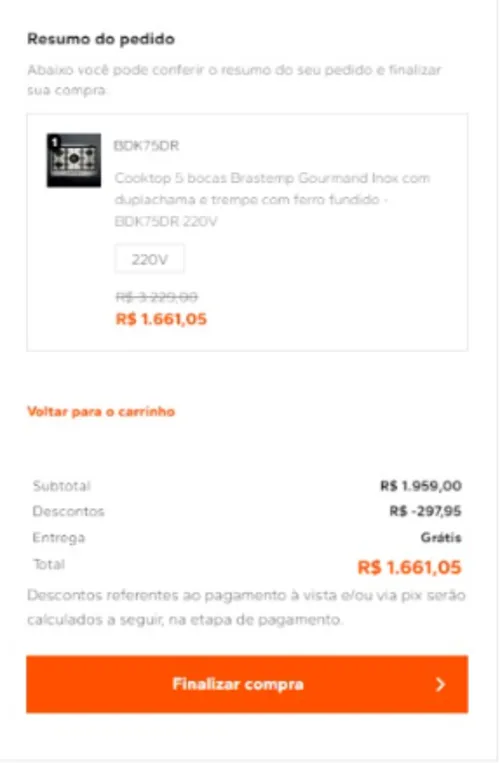 Imagem na descrição da promoção