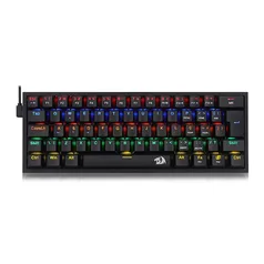 Teclado Mecanico Gamer Redragon Fizz, Rainbow, Switch Azul, Preto, K617-R-B PT-BLUE