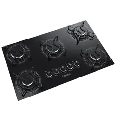 Cooktop Itatiaia 5 Bocas Vidro Preto Chama Rápida Bivolt | R$359