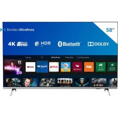 Smart Tv Philips 58" 4k Uhd Hdr10+ Dolby 58PUG6654 | R$ 2430