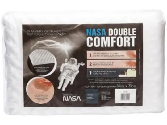 Travesseiro Viscoelástica - Fibrasca NASA Double Comfort | R$15