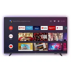 Smart TV Android Philips 50 4K Ambilight 50PUG7907/78 - Comando de Voz Dolby Vision/Atmos VRR/ALLM Bluetooth