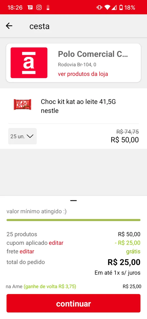 Imagem na descrição da promoção