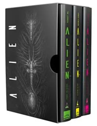 Alien A Trilogia - Caixa com 3 Volumes (+ Pôster) - Capa Comum - por Tim Lebbon (Autor),‎ James A. Moore (Autor),‎ Christopher Golden (Autor) - R$29