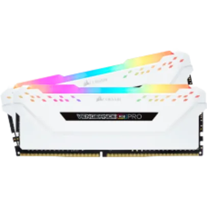  Memória DDR4 Corsair Vengeance RGB Pro, 16GB (2x8GB) 3200MHz, White, CMW16GX4M2C3200C16W