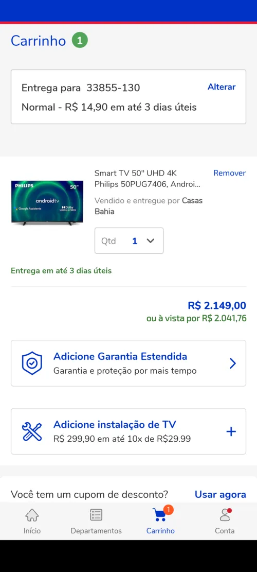 Imagem na descrição da promoção