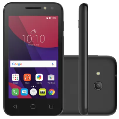 [Carrefour] Smartphone Alcatel Pixi 4 8 GB Preto 3G Tela 4" Câmera 8 MP Android 5.1 R$ 299,00