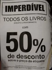 [Lojas Físicas] Livros com 50% de desconto nas Lojas Americanas (Somente hoje!)