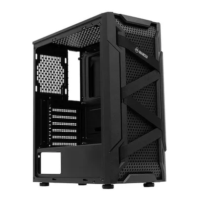 Gabinete Gamer Mancer Kevlar, Mid-Tower, Lateral de Vidro, Com 3 Fans, Preto, MCR-KVR-BLKF01