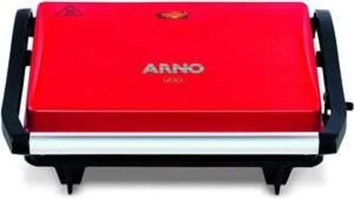 Grill Arno Compact Uno com Antiaderente - Vermelho | R$ 117