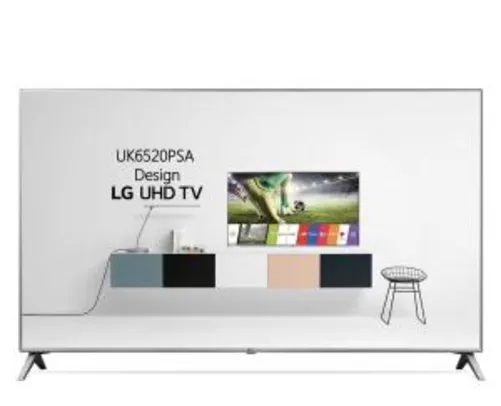 Smart TV 4K LG LED 50'', Upscaler 4K, Sound Sync e Wi-Fi - 50UK6520 - R$1987
