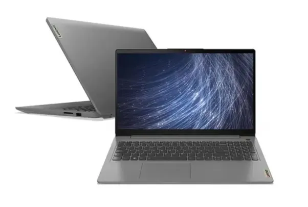 Notebook Lenovo Ultrafino IdeaPad 3 R5-5500U 8GB 256GB SSD Windows 11 15.6" 82MF0003BR Prata