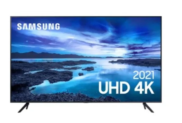 Smart TV Samsung UHD Processador Crystal 4K 58AU7700 Tela sem limites Visual Livre de Cabos 58"