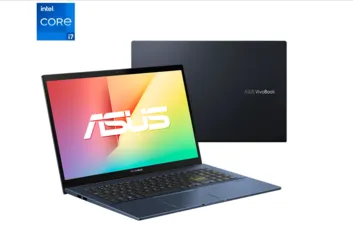 Notebook VivoBook Asus, Intel® Core? i7-1165G7, 8GB, 1TB+256GB SSD, Tela de 15,6" Black - X513EA-EJ3012W