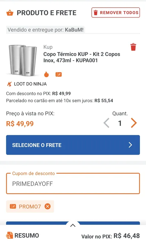 Imagem na descrição da promoção