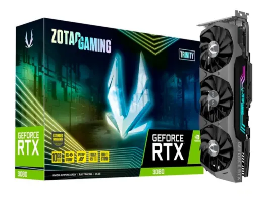 Placa de Vídeo Zotac NVIDIA GeForce RTX 3080 TRINITY LHR, 10GB, 19 Gbp