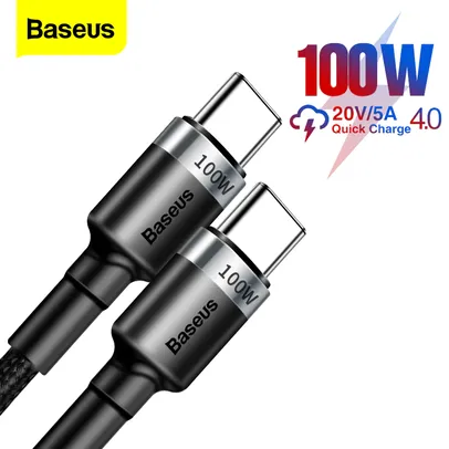 [NOVOS USUÁRIOS] Cabo Baseus 100W 2M USB Tipo C | R$8