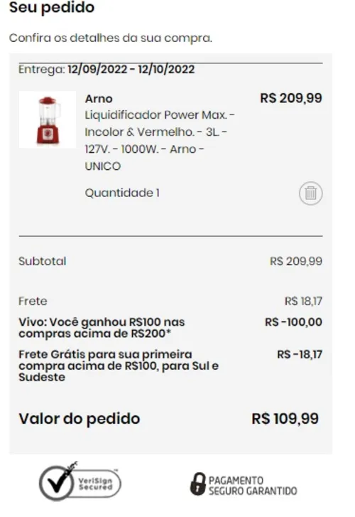 Imagem na descrição da promoção