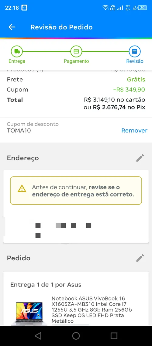 Imagem na descrição da promoção