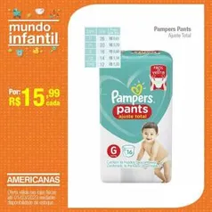 LOJA FÍSICA] Pampers Pants Ajuste Total R$16