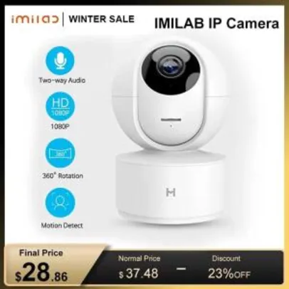 Câmera de Segurança IMILAB H.265 1080P 360° Global R$201
