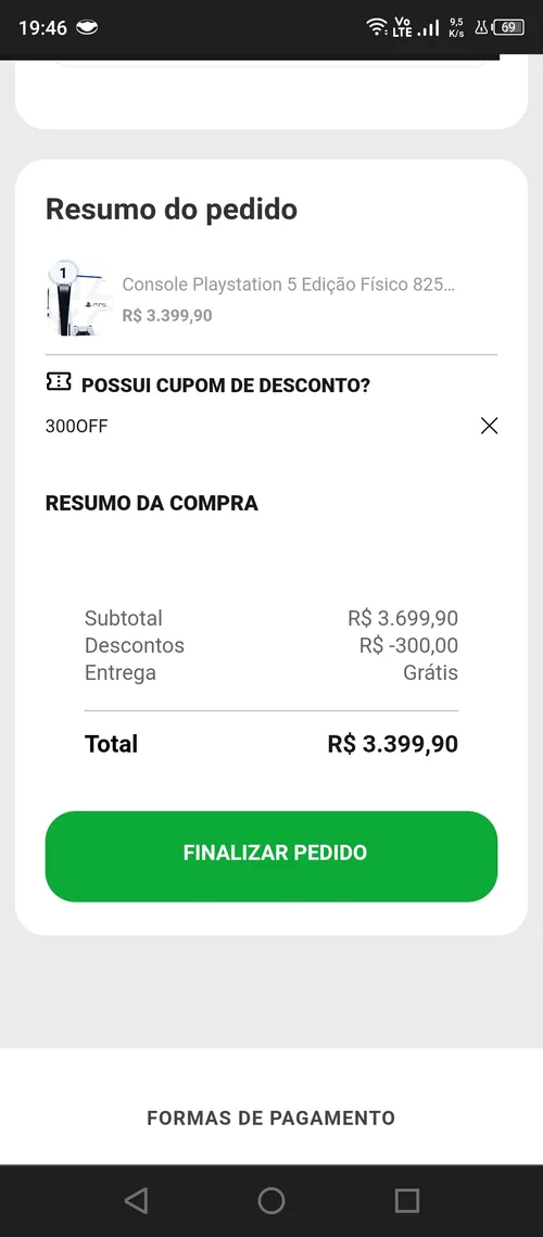 Imagem na descrição da promoção