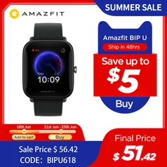 Smartwatch Amazfit Bip U | R$261