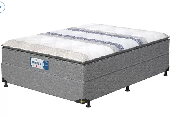 Cama Box Casal (Box + Colchão) Probel Mola - 64cm de Altura Turquia