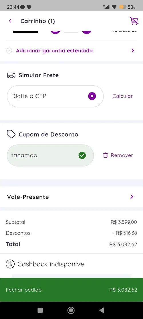 Imagem na descrição da promoção