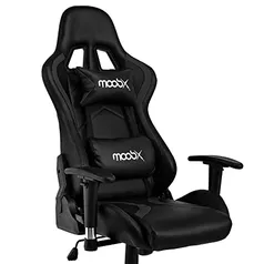 Moob Cadeira Gamer Reclinável Thunder Com Almofadas para Lombar e Pescoço Preto