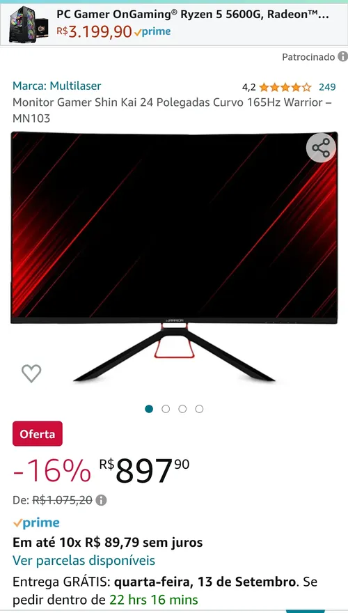 Imagem na descrição da promoção