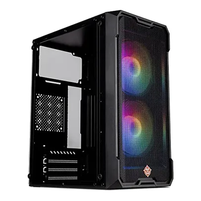 Gabinete Gamer TGT Jester Mid-Tower Lateral de Vidro Com 2 Fans RGB